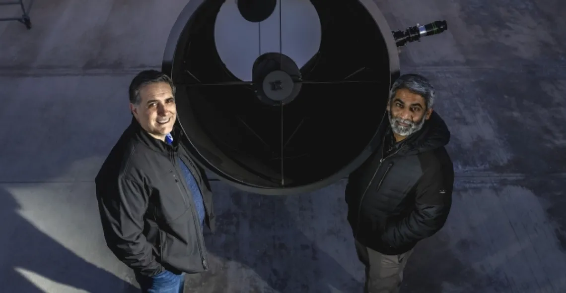 Robert Furfaro and Vishnu Reddy at the Biosphere 2 Space Domain Awareness Observatory