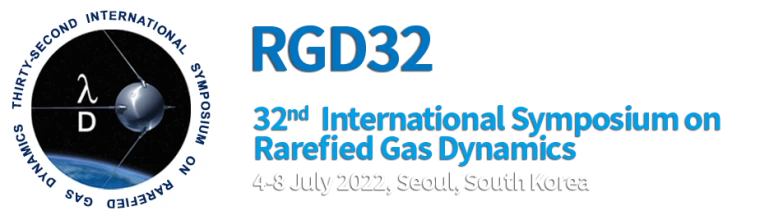 Rarefied Gas Dynamics Symposium logo for July 2022